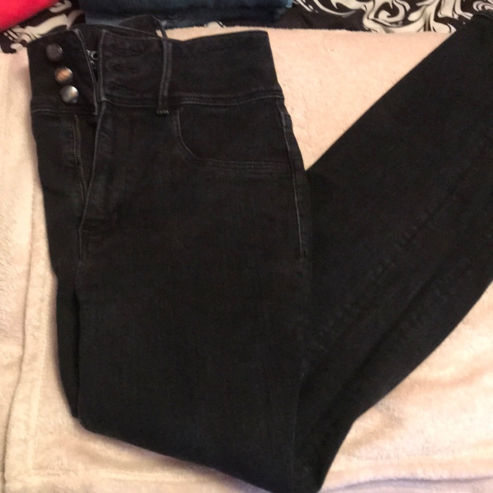 American Eagle super high-rise Black jeggings